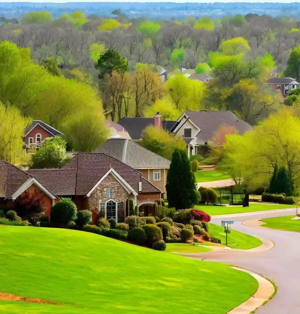 Rural Homes in Arkansas during spring