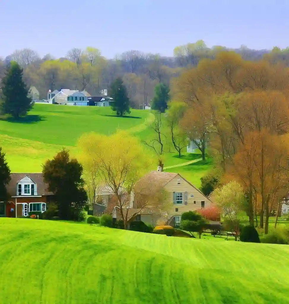 Rural Homes in Ohio during spring