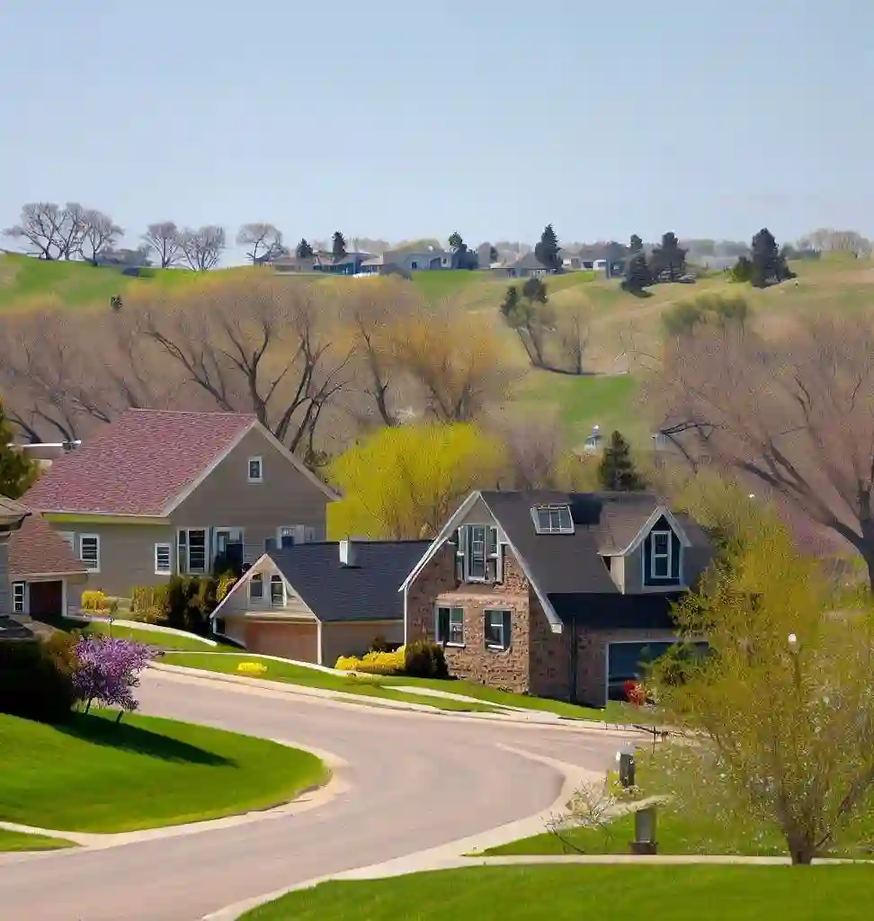Rural Homes in South Dakota during spring