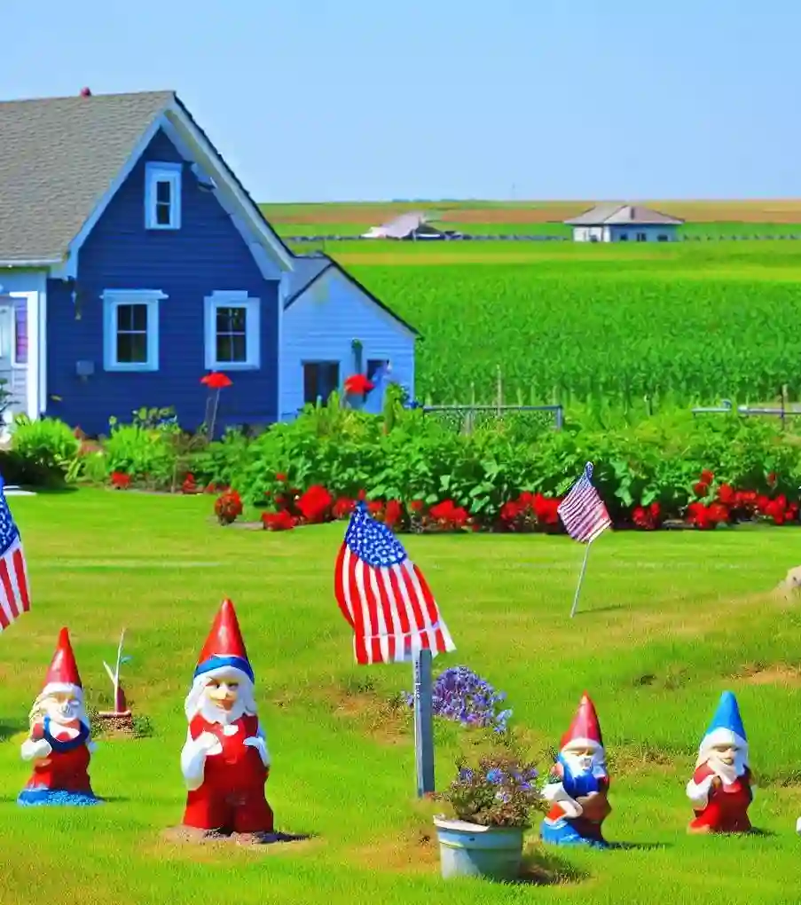 Rural Homes in North Dakota during gnome_july