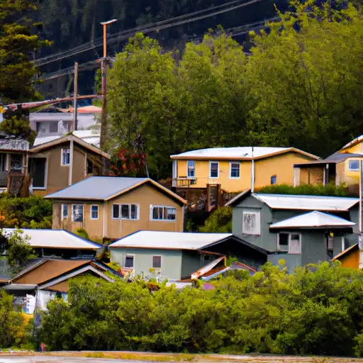 Rural homes in Skagway, Alaska
