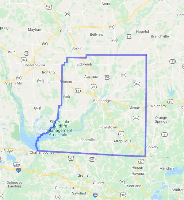 County level USDA loan eligibility boundaries for Decatur, Georgia