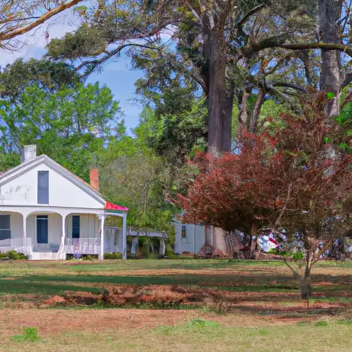 Rural homes in Lincoln, Georgia