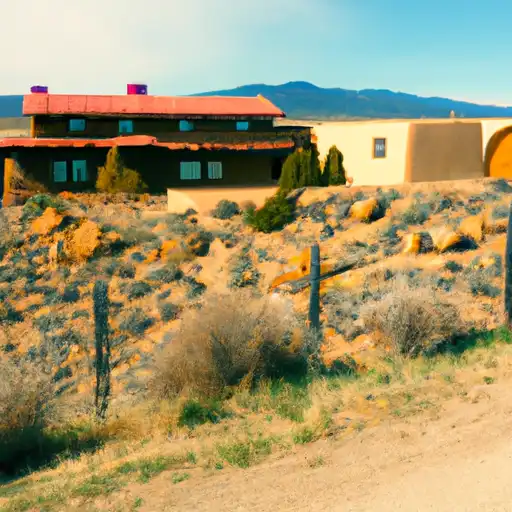 Rural homes in San Miguel, New Mexico