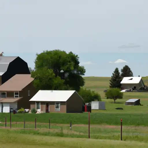 Rural homes in Minnehaha, South Dakota