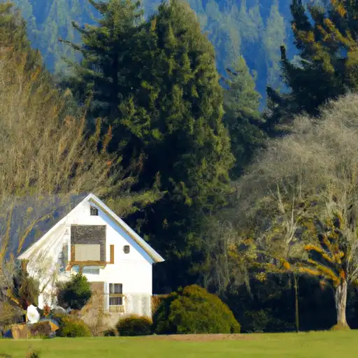 Rural homes in Skamania, Washington