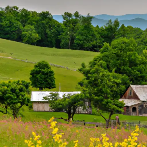 Rural homes in Monroe, West Virginia