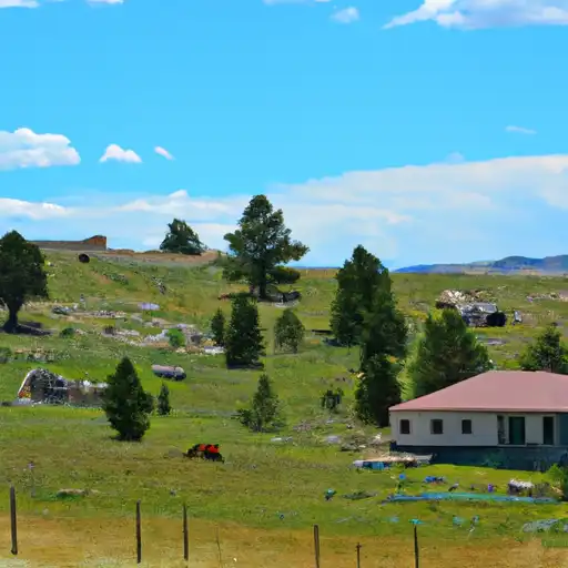 Rural homes in Big Horn, Wyoming