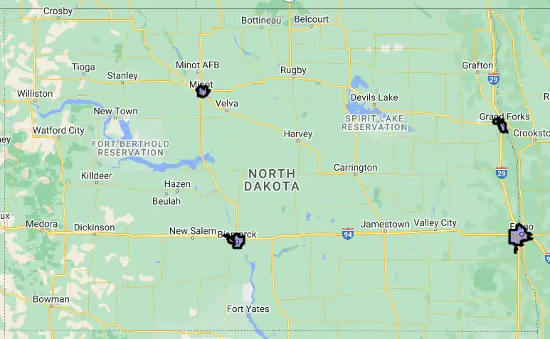 North Dakota USDA loan eligibility boundaries