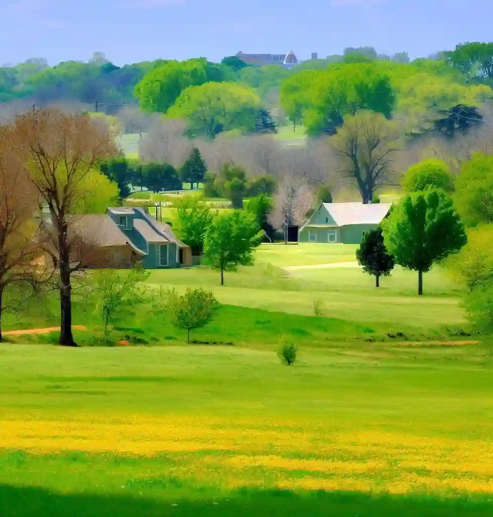 Rural Homes in Oklahoma during spring