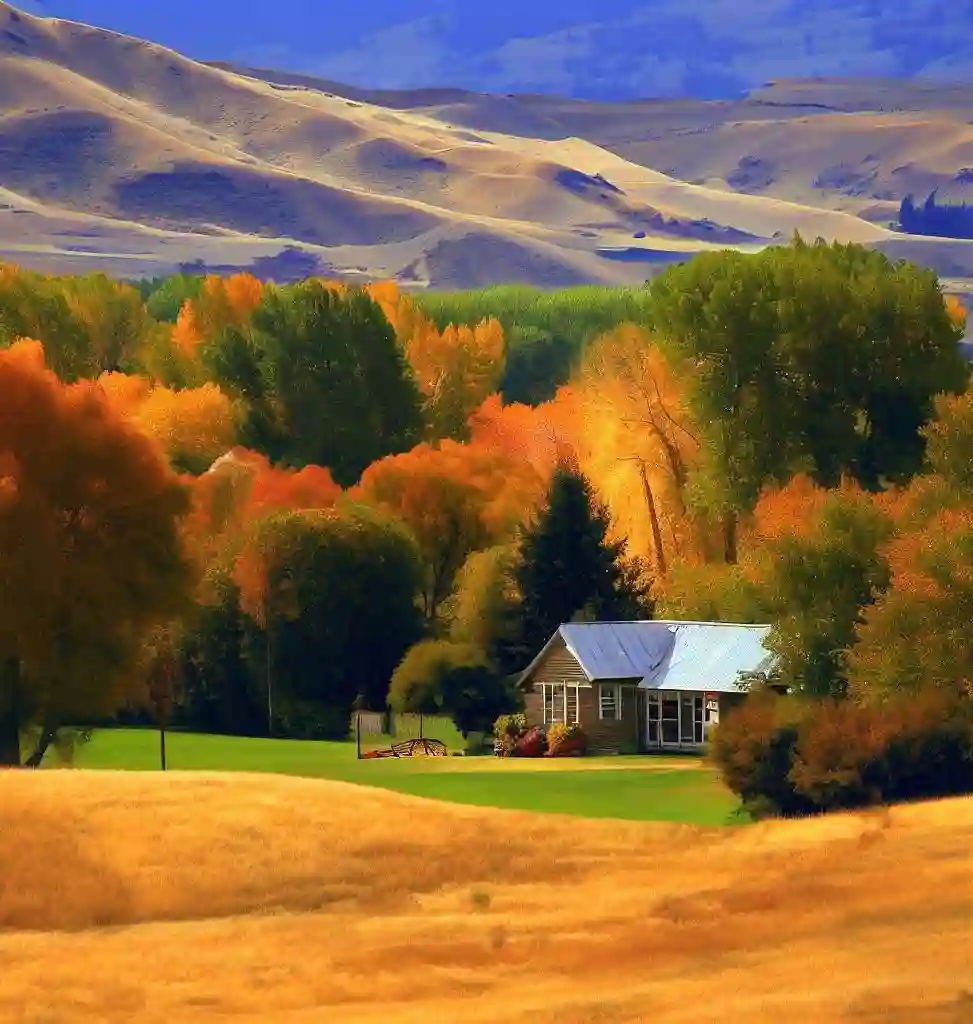 Rural Homes in Idaho during autumn