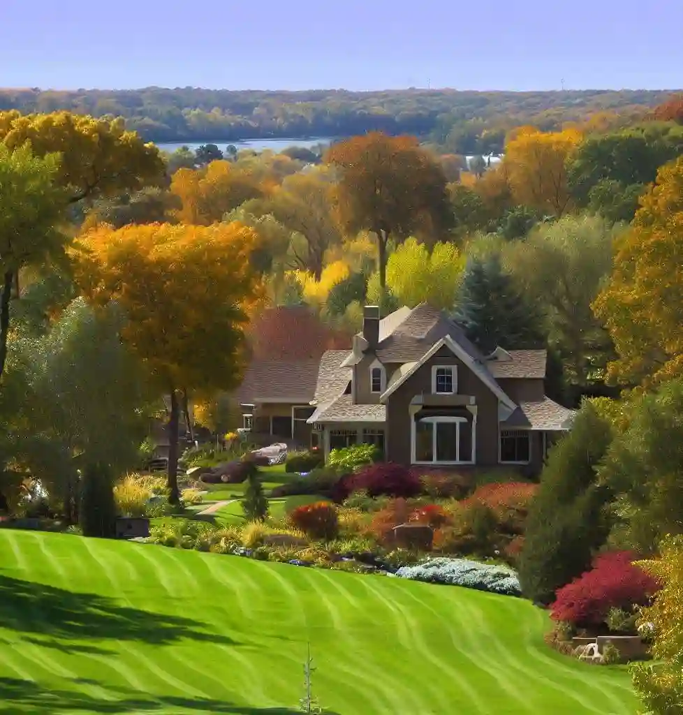 Rural Homes in Minnesota during autumn