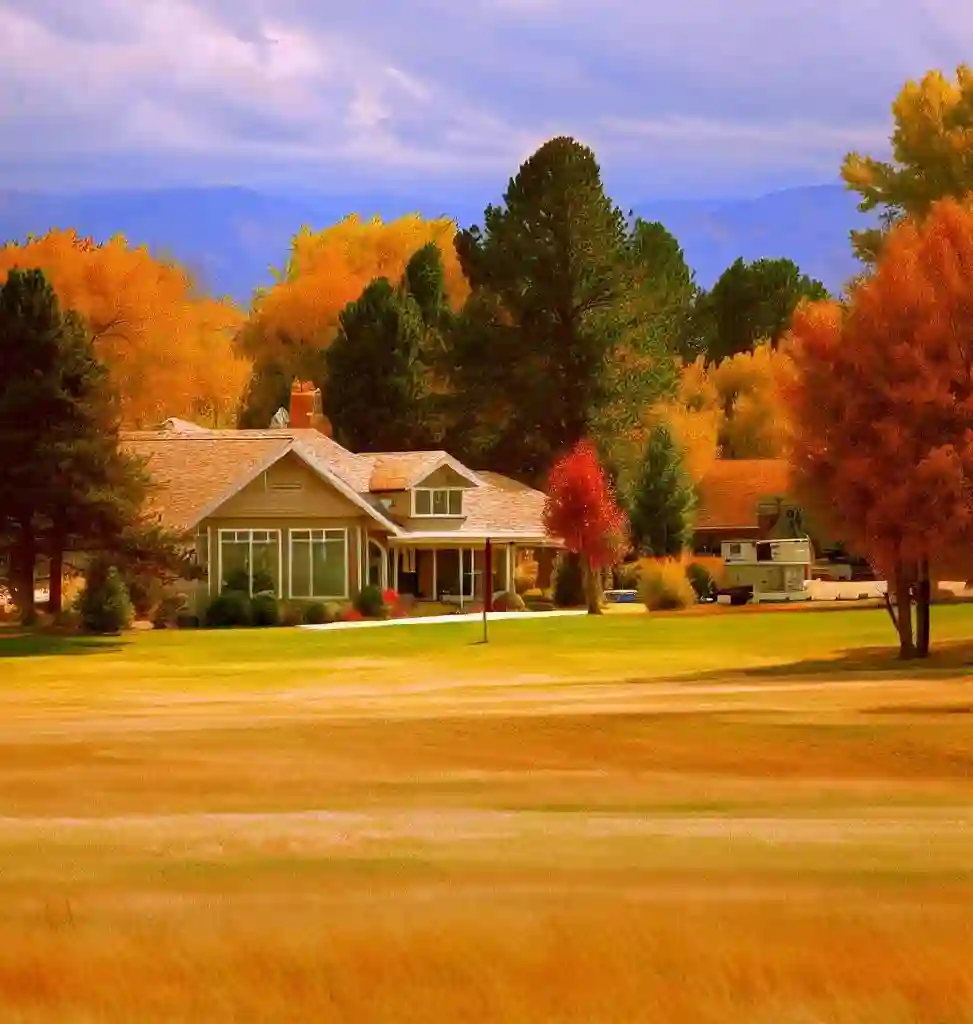 Rural Homes in Montana during autumn