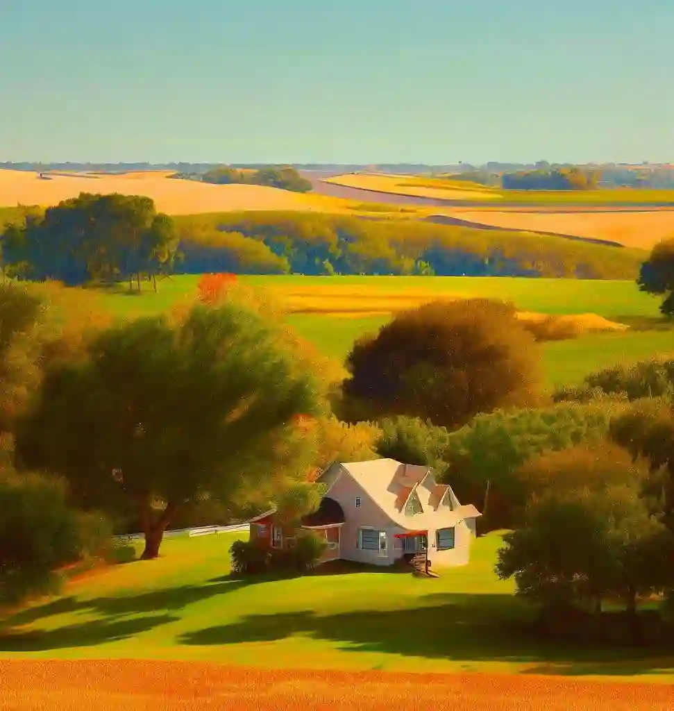 Rural Homes in Nebraska during autumn