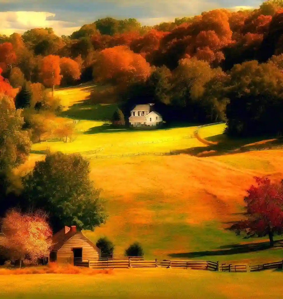 Rural Homes in Virginia during autumn