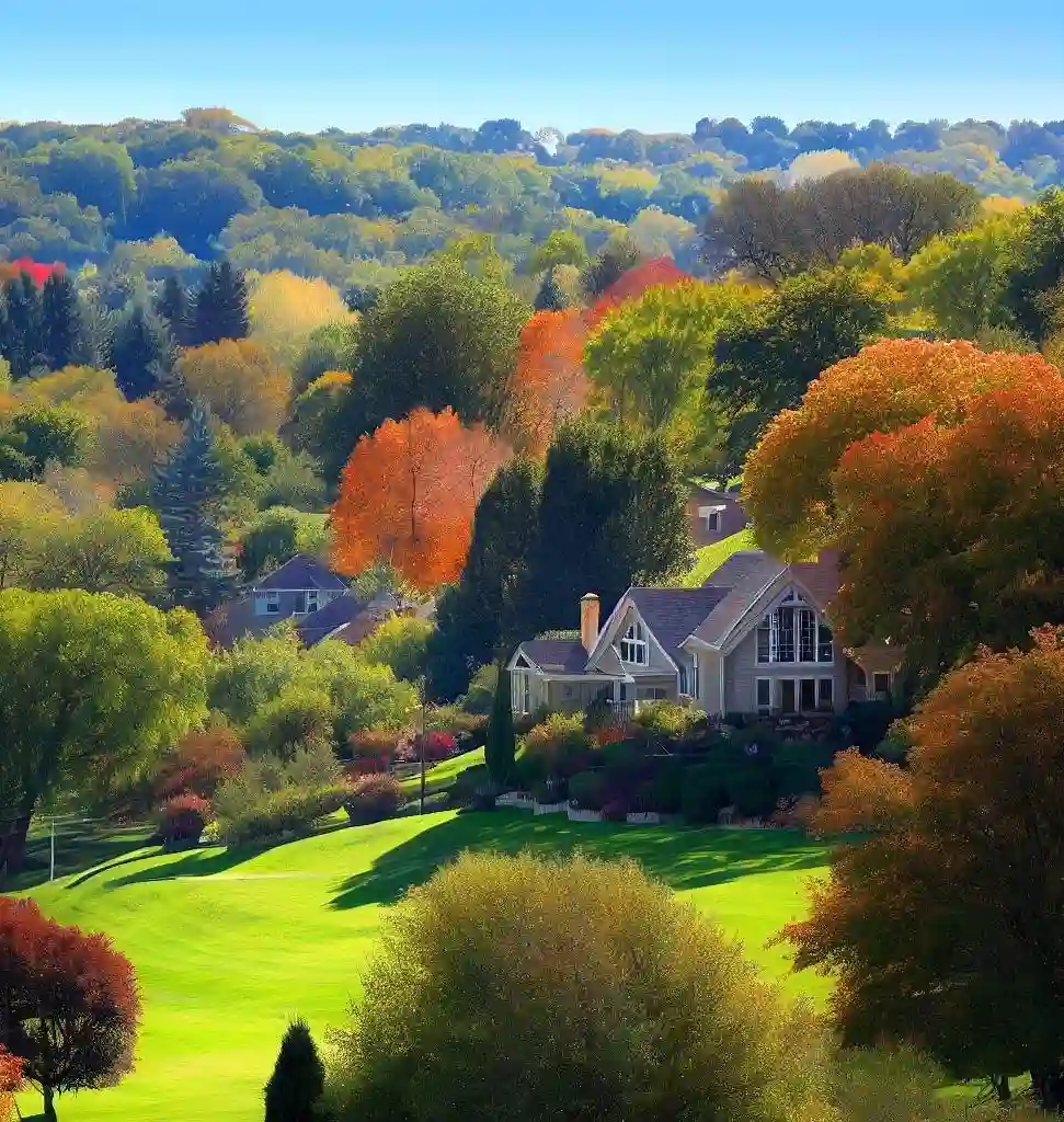 Rural Homes in Wisconsin during autumn