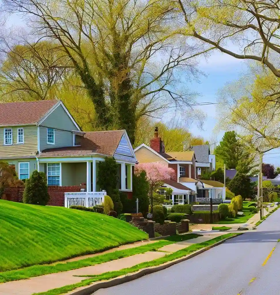 Rural Homes in Delaware during spring