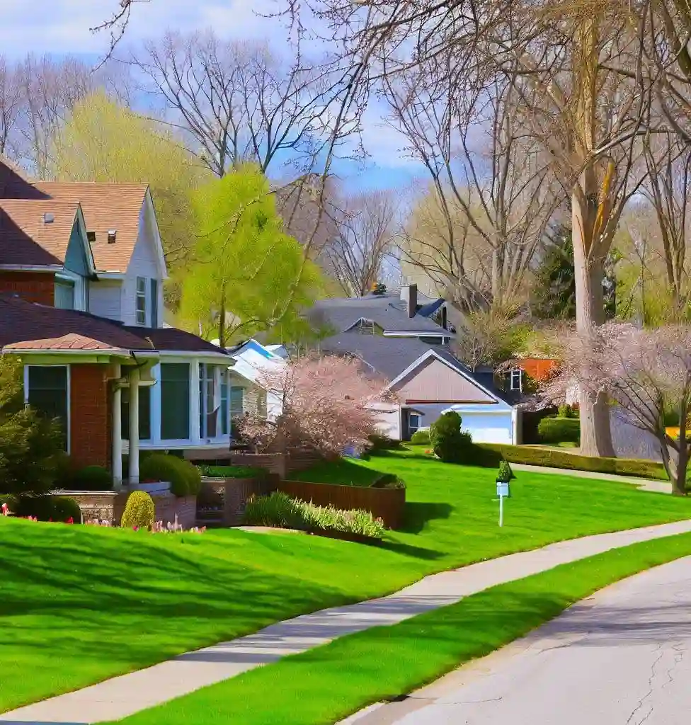Rural Homes in Michigan during spring