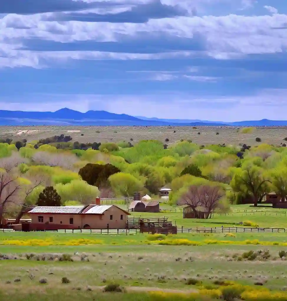 Rural Homes in New Mexico during spring