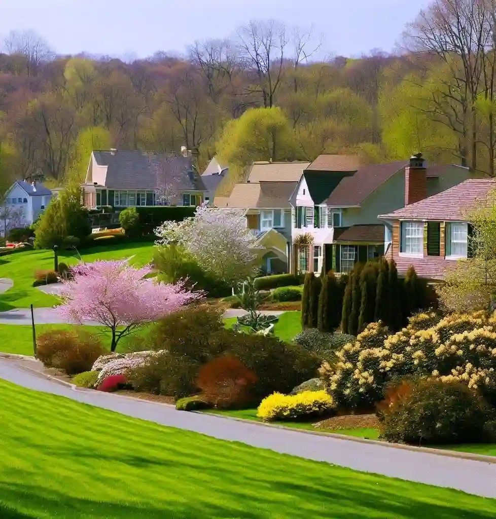 Rural Homes in Pennsylvania during spring