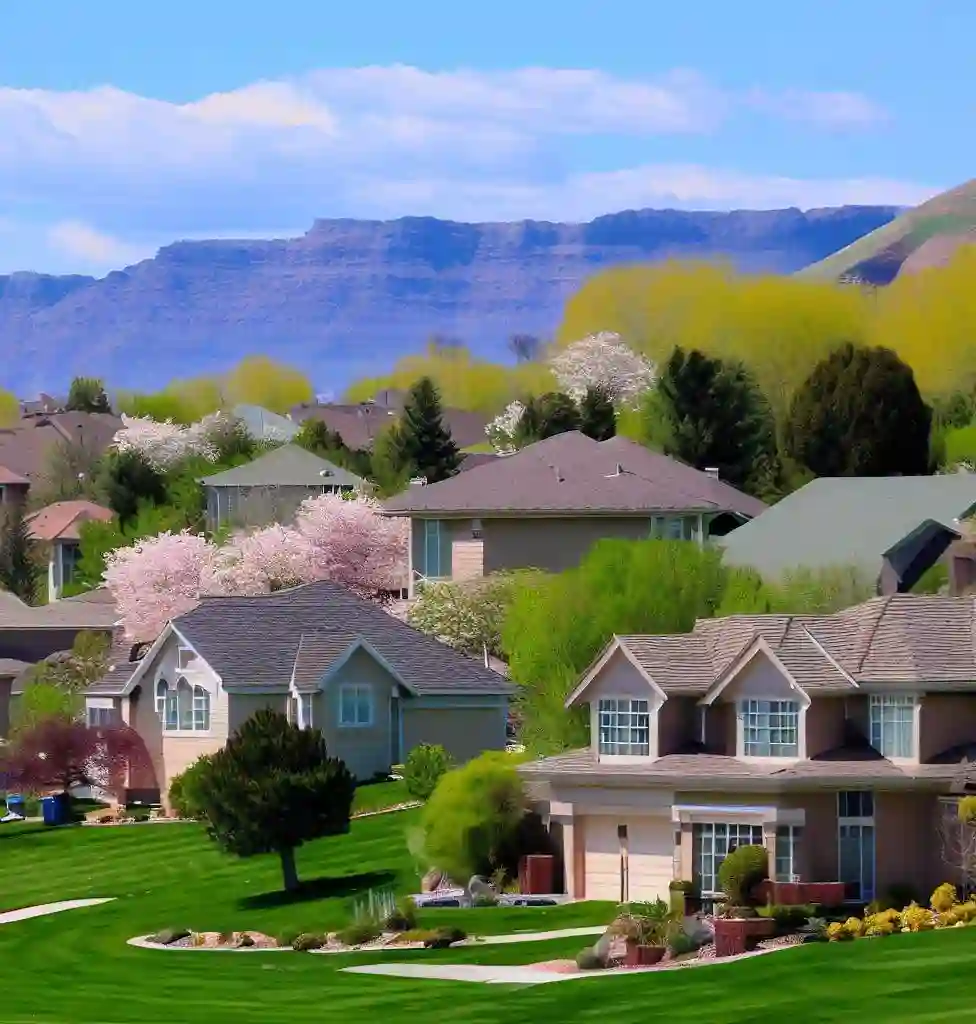 Rural Homes in Utah during spring