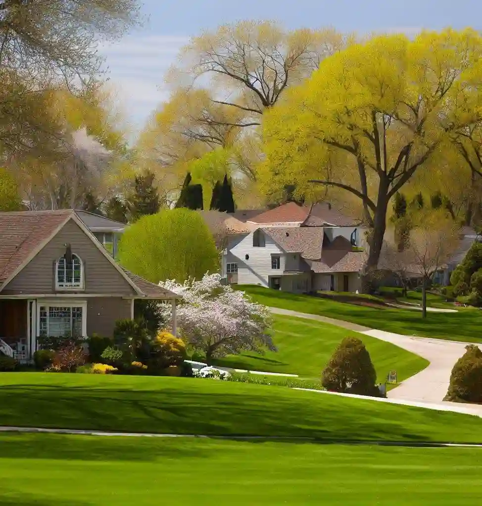 Rural Homes in Wisconsin during spring