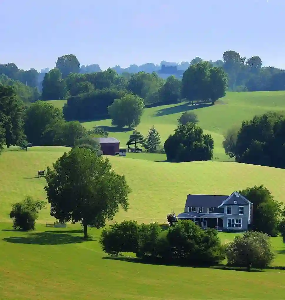 Rural Homes in Kentucky during summer
