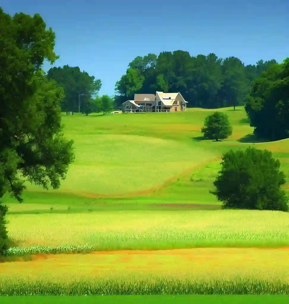 Rural Homes in Mississippi during summer
