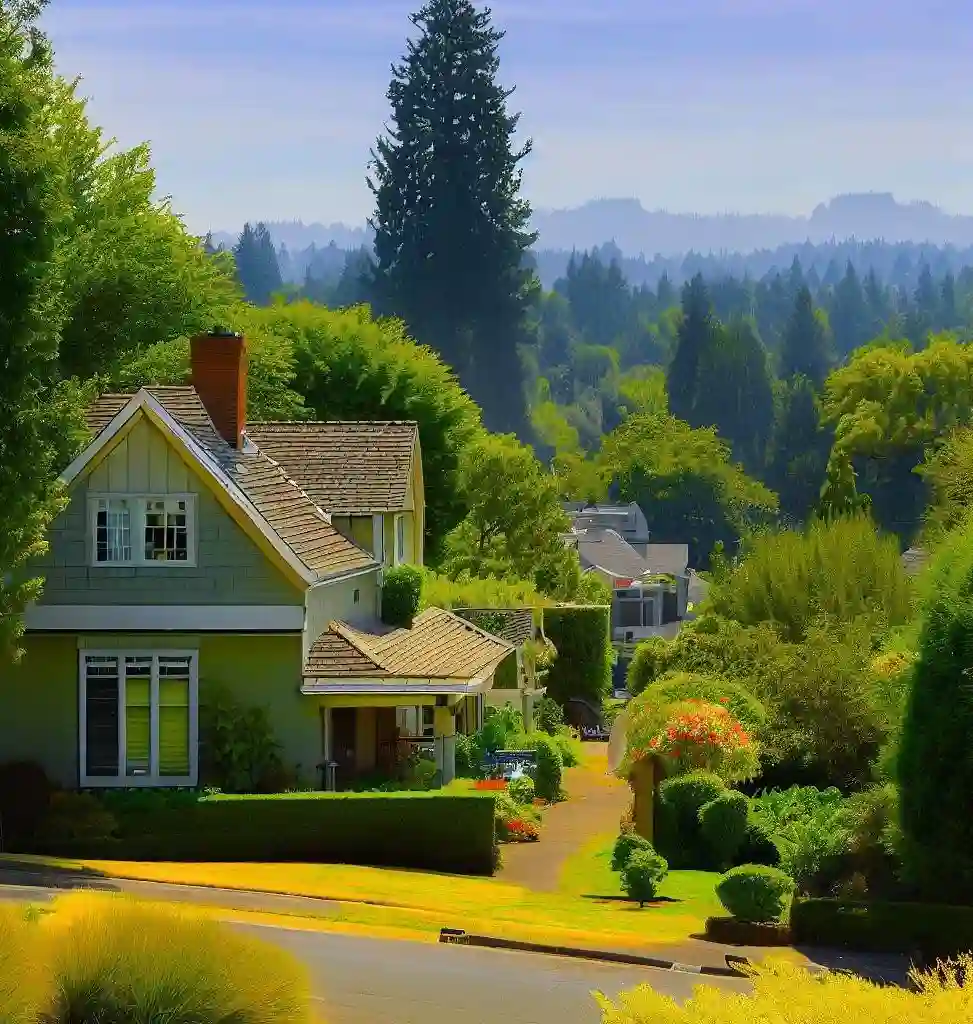 Rural Homes in Oregon during summer