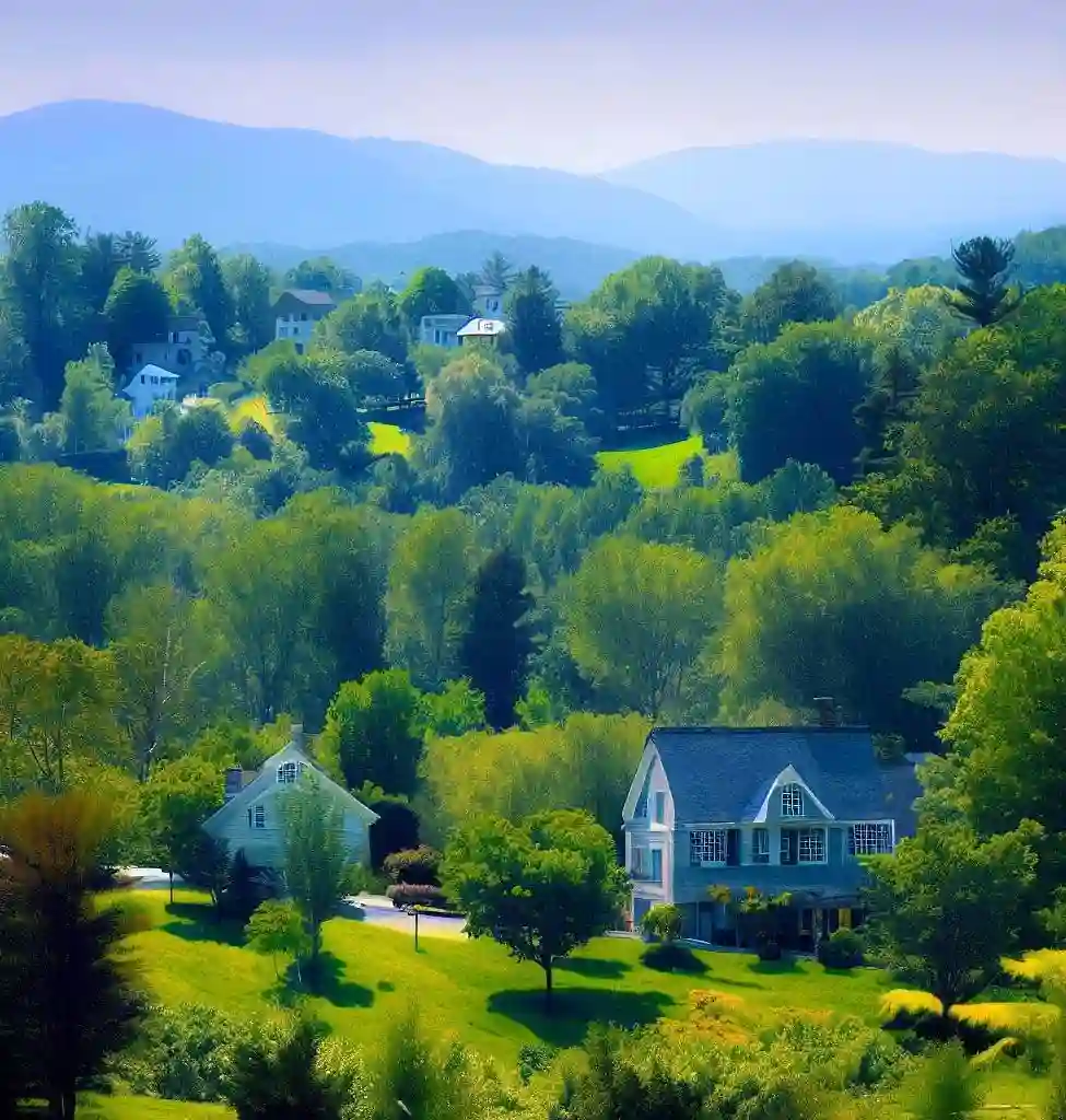 Rural Homes in Vermont during summer