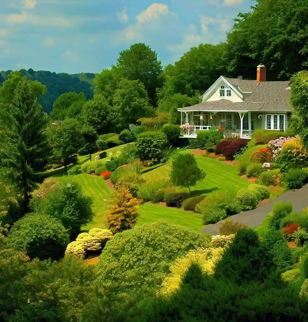 Rural Homes in West Virginia during summer