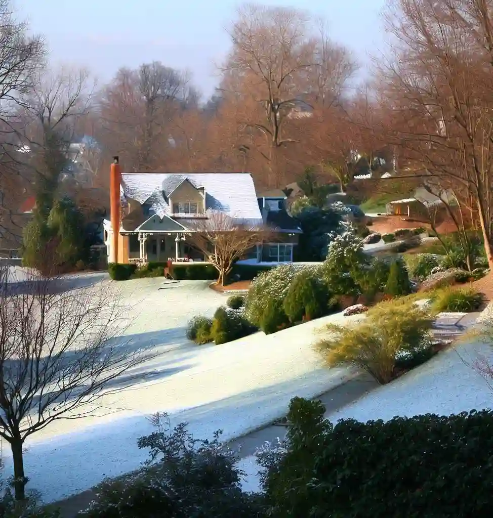 Rural Homes in Kentucky during winter