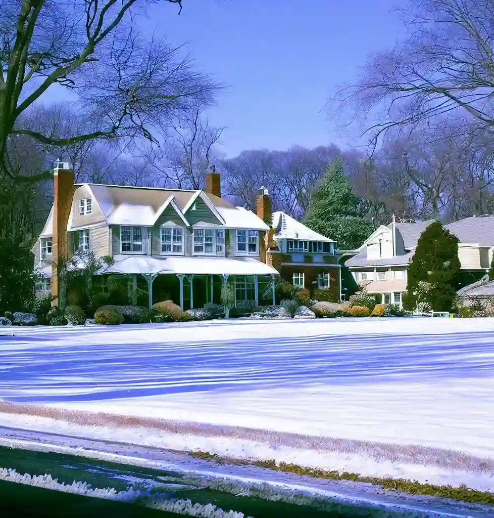 Rural Homes in New Jersey during winter
