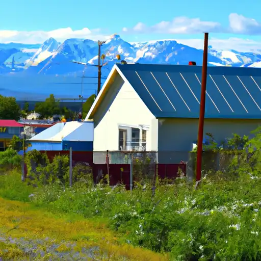 Rural homes in Anchorage, Alaska