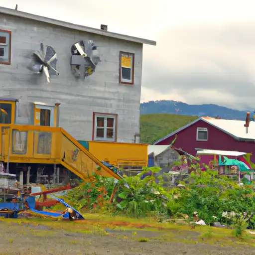 Rural homes in Bethel, Alaska
