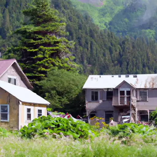Rural homes in Juneau, Alaska