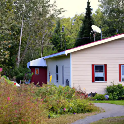 Rural homes in Kenai Peninsula, Alaska