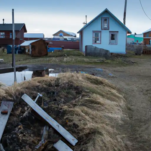 Rural homes in Nome, Alaska
