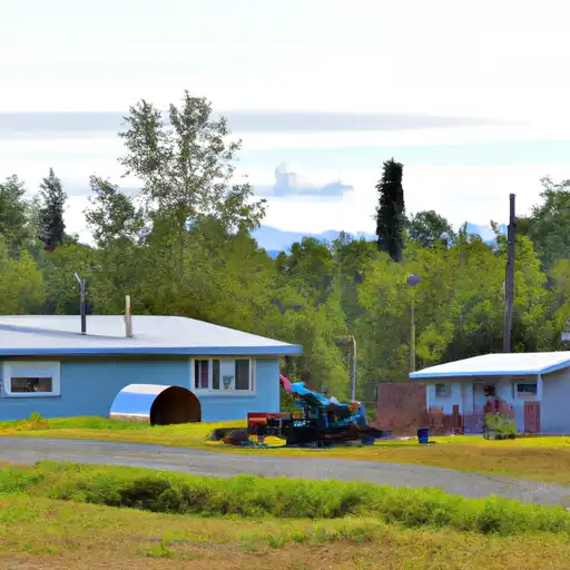 Rural homes in Southeast Fairbanks, Alaska