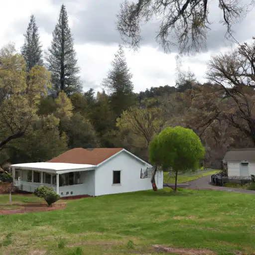 Rural homes in El Dorado, California