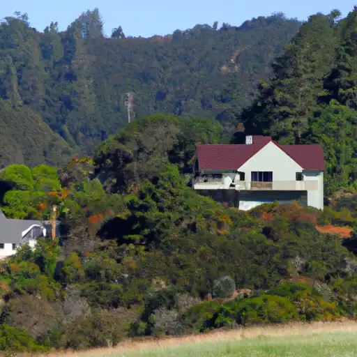 Rural homes in Marin, California