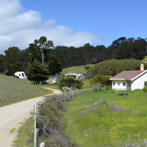 Rural homes in Monterey, California