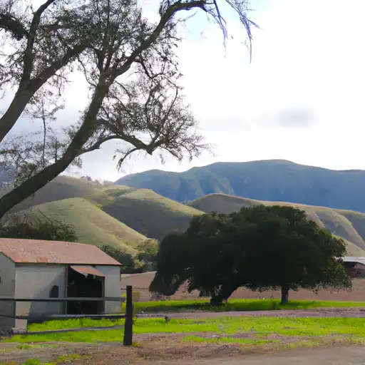 Rural homes in San Luis Obispo, California