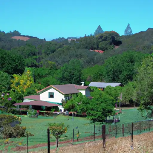 Rural homes in Santa Cruz, California