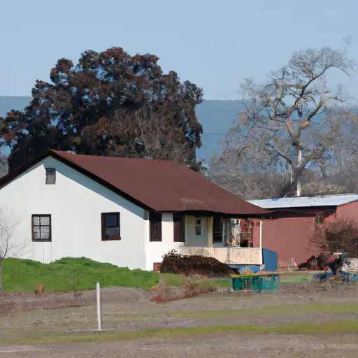 Rural homes in Solano, California