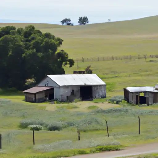 Rural homes in Tehama, California