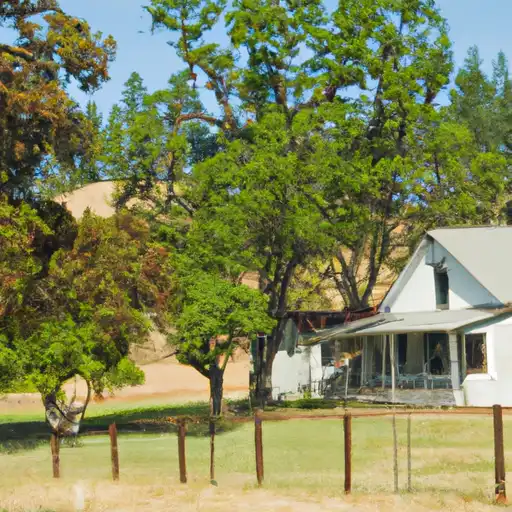 Rural homes in Tuolumne, California
