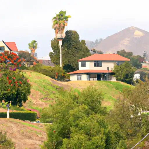 Rural homes in Ventura, California