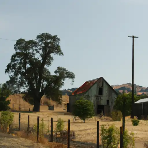 Rural homes in Yuba, California