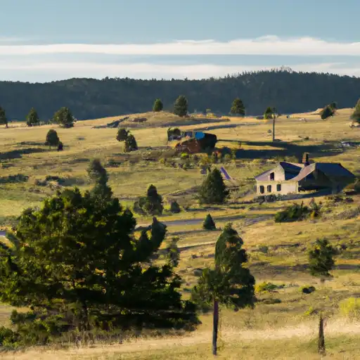 Rural homes in Clear Creek, Colorado